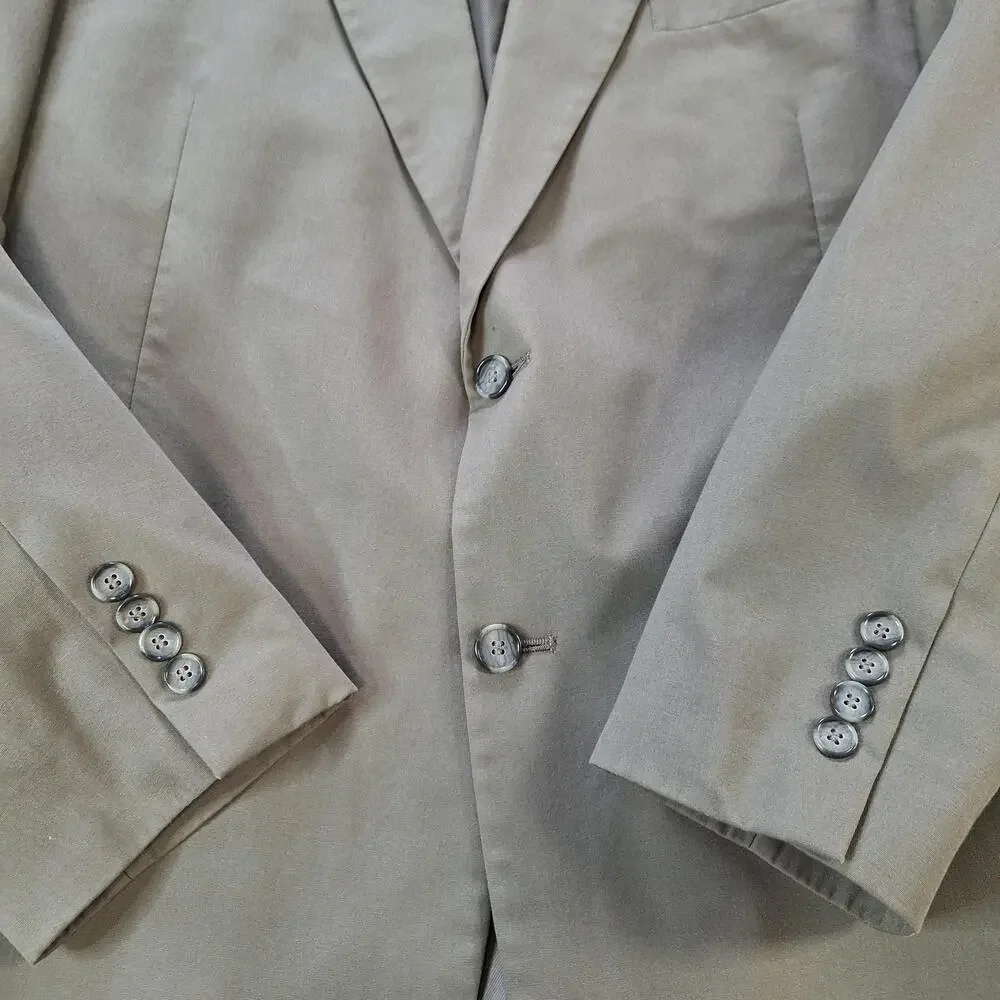 Jos A Bank Sport Coat Mens 46 Long Green Solid Single Vent 2 Button Jacket